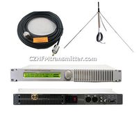 CZH 0-150W 100W FM Transmitter with GP FM Antenna and 20m RF Cable Package for FM Radio Station