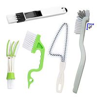 Window or Sliding Door Track Cleaning Brush, Tile Lines Brush,Window Blind Duster, 2-in-1 Windowsill Sweeper, Hand-held Groove Gap, 5 Pieces