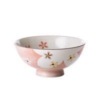 AXZHYX Bowl Bowl, Japanese Style Tableware Ceramic Bowl Lovely Household Rice Bowl Soup Bowl High Bowl Anti-hot 11.5 5.3cm Hotel Tableware Home Noodles Boiled Fish Soup Bowl (Color : 14.36.8cm)