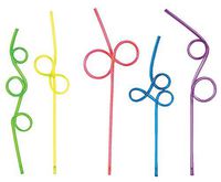 FUN LOOP STRAW ASSORTMENT - Party Supplies - 12 Pieces