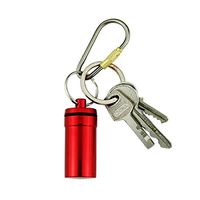1PC Mini Pill Boxes Keychain Round Aluminum Alloy Pills Bottle Portable Medicine Drug Holder Keyring Container
