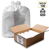 Aluf Plastics CR3858W CRW Linear Low Density Butene Star Seal Coreless Rolls Bag, 55-60 Gallon Capacity, 58" Length x 38" Width, White (Pack of 100)