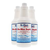 Engineer Eddie's Bio-Max Septic Refill: 20X Concentrate Biological Grease-Digesting Bacteria (for Daily dosing System) - 1 Trillion Bacteria Count per Quart ✔️ (Three Month Supply - Refill Only)