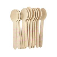 Youmewell Disposable Wooden Cutlery Pink Polka Dot Wooden Spoons 108 Count