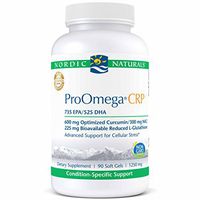 Nordic Naturals ProOmega CRP - 735 mg EPA, 525 mg DHA, Fish Oil, 600 mg Curcumin, 225 mg L-Gluathinone, 300 mg NAC, Advanced Support for Cellular Stress*, 90 Soft Gels