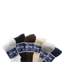 Diastar Comfy Feet Diabetic Socks, Brown, 6-8, 3 pack