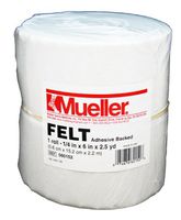 Mueller Orthopedic Felt - Adhesive backed - 1/4" x 6" x 2.5 yd roll