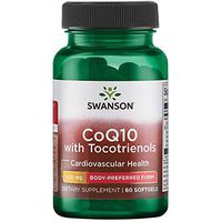 Swanson Coq10 100 Milligrams with 10 Milligrams Tocotrienols 100 Milligrams 60 Sgels