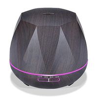 Haluoo 600ML Cool Mist Air Humidifier Portable Wood Grain Aromatherapy Ultrasonic Aroma Essential Oil Diffuser for Office, Home, Bedroom, Living Room, Study, Yoga, Spa