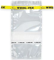 3-3/4" x 7" x 2.5 mil 7 oz. Whirl-Pak Sampling Bags with Write-On Blocks