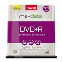 DVD+R Discs, 4.7GB, 16x, Spindle, Silver, 100/Pack