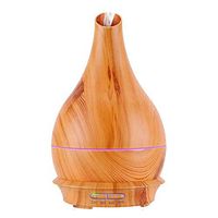 BZseed Essential Oil Diffuser 300ml, 8-12 Hours Aromatherapy Diffuser, Cool Mist Humidifier, 4 Timer and 7 Color Lights, Waterless Auto-Off, Wood Grain Diffuser High Output for Home Bedroom