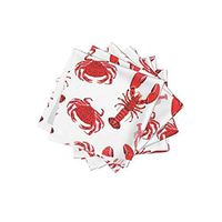 Cape Shore 3-Ply Lobster with Shellfish Paper Dinner Napkins, 24 Count