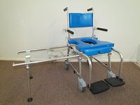 GO-Anywhere Commode, Shower 'n Tub Chair Blue Std 1" Cushions