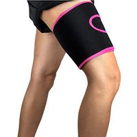 Mcolics Compression Recovery Thigh Sleeve, for Sore Hamstring, Groin, Quad Support – Upper Leg Sleeves for Men and Women Running & All Sports! (1 Sleeve) (Rose)