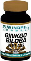 Windmill Herbals Ginkgo Biloba 200 mg Capsules 60 Capsules (Pack of 4)