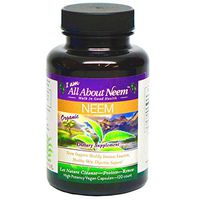 Neem Leaf Capsules American Grown Organic 1,500 mg Each Capsule (120 Count) Extra Strength All Natural Body Detox & Energy Booster, The Bio Film Blaster Vegan Made in USA