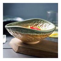 AXZHYX Bowl Ceramic Bowl Japanese Creative Retro Tableware Home Dish Bowl Salad Bowl Snack Bowl Ramen Bowl Shaped Bowl Party Special Hotel Tableware Home Noodles Boiled Fish Soup Bowl
