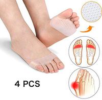 Metatarsal Pads Ball of Foot Cushions- Forefoot Pad (4PCS) Metatarsal Cushion for Mortons Neuroma Pads Metatarsal Foot Cushion Soft Forefoot Cushion Gel Sesamoiditis Pads for Women Men
