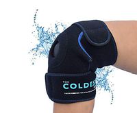 The Coldest Knee Ice Pack Wrap, Hot and Cold Therapy - Reusable Compression Best for Meniscus Tear, Injury Recovery, Bursitis Pain Recovery, Sprains, Swelling and Rheumatoid Arthritis (Knee Ice Pack)