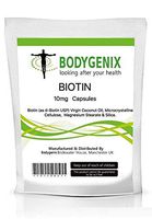Brand New Pack of"BIOTIN" 10mg Capsules (Made in The U.K) [Several Sizes Available] (120)