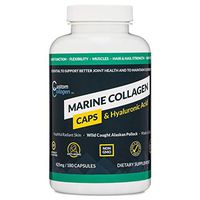 Marine Collagen Capsules Plus Hyaluronic Acid - Wild Caught Alaskan Pollock - Unflavored - Anti Aging & Skin Health