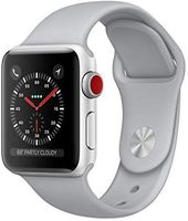 Apple Watch Series 3 38mm Smartwatch (GPS + Cellular, Silver Aluminum Case, Fog Sport Band) (Renewed)