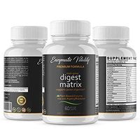Enzymatic Vitality Digestive Enzymes Digest Matrix Enzyme Complex Plant Based Gut Health to Reduce IBS Leaky Gut Bloating Acid Reflux Indigestion & Heartburn 60 Veggie Capsules