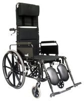 Karman Healthcare KM5000F20 Aluminum Lightweight Reclining Wheelchair, Black, 24" Rear Wheels and 20" Seat Width