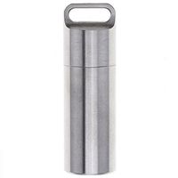 VANKER New EDC 304 Stainless Steel Waterproof Tank Medicine Pill Box Capsule Seal Container Large