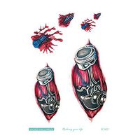 UOKNICE Halloween Waterproof Temporary Tattoo Sticker Scar Terror Wound Blood Injury Hot