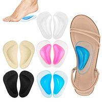 Arch Support Shoe Inserts for Flat Feet, Plantar Fasciitis, Adhesive Arch Pads for Relieve Pain for Women & Men - 5 Pairs