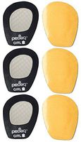 Pedag Get A Grip Girl Forefoot Pads, Black Leather, Pack of 3