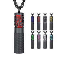 Supcare Essential Oil Necklace, Aromatherapy Cylinder Jewelry,Perfume Locket Necklace, Stainless Steel Locket Necklace Jewelry for Men/Women with 8 Refill Pads