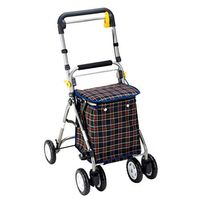 Walkers Xinjin Shopping Trolley, Elderly Folding with Wheel, Contain Seat and Hand Brake, Equipped with Storage Basket, Height Adjustabl, for Elderly and Pregnant Women