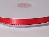 Christmas Gift Wrapping Ribbon (Single-Faced Satin, 3/8-inch x 100-yard, Red)