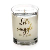 LUNA CANDLE CO. Fragrant, Lavender Scented Jar Candle, 11oz. Glass, Natural Soy Wax, Up to 110 Hours of Burn Time, for Any Occasion, Elegant, Relaxing, Soothing- Let's Snuggle