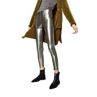 H.coosy practical;cozy Europe and the United States the new two-color pu pants leather pants pants AA2-12111 black L
