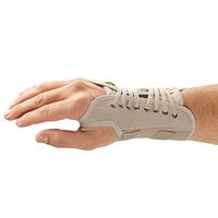 Deluxe Lace-Up Wrist Splint for Comfort and Stability, Single Pull Closure, for Carpal Tunnel, Arthritis or Pain Relief, Right, Large