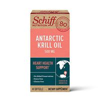 Omega-3 Antarctic Krill Oil 500mg Softgels, Schiff (40 Count in a Bottle), Omega-3 Krill Oil Supplement That Supports Heart Health٭, Gluten-Free & Dairy-Free, No Fishy Aftertaste