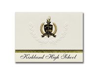 Signature Announcements Kirkland High School (Columbia, SC) Graduation Announcements, Presidential style, Elite package of 25 with Gold & Black Metallic Foil seal