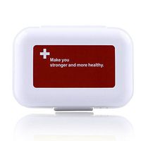 Meta-U Portable Double Layers Plastic Pills Organizer Box (Red)