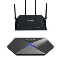 NETGEAR Nighthawk X4S - AC2600 4x4 MU-MIMO Smart WiFi Dual Band Gigabit Gaming Router (R7800) Bundle with Nighthawk S8000 Gaming & Streaming Advanced 8-Port Gigabit Ethernet Switch (GS808E)