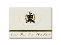 Signature Announcements Lewiston Porter Senior High School (Youngstown, NY) Graduation Announcements, Presidential Basic Pack 25 with Gold & Black Metallic Foil seal
