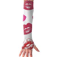 QG ZZX Glossy Lips Unisex Compression Arm Sleeves UV Protection Performance Arm Sleeve Outdoor Sports Baseball,Basketball,Football (1 Pair)