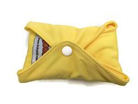 4 BubuBibi Maxi Night Bamboo Mama Cloths Menstrual Reusable Sanitary Liner Pads (Light Yellow)