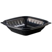 Dart B32SB 32 oz Black PP Square Bowl (Case of 252)