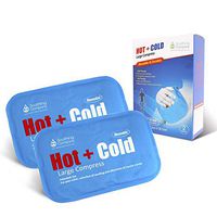 Hot and Cold Reusable Compress by Soothing Company - Pain Relief for Headaches, Back, Neck, Shoulder, Migraines - Gel Compress for Heating and Cooling Therapy - Two Large Gel Packs
