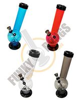 Acrylic Mini Smoking Handmade Glass with Mouthpiece 20cm, White