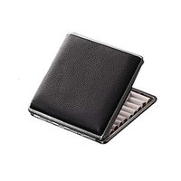 8HAOWENJU Cigarette Box Men's Creative Gift Cigarette Box Can Hold 20 Cigarettes,Ideal Gift for Smokers, The Most Upscale Gift for Business Men (Color : Black)